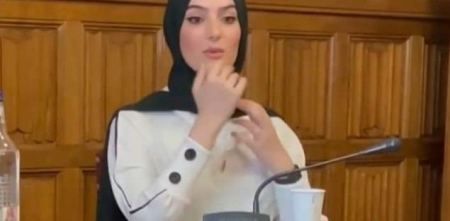 هبة فتحي عفانة تتحدث فى حلقة نقاشية بمجلس العموم البريطانى